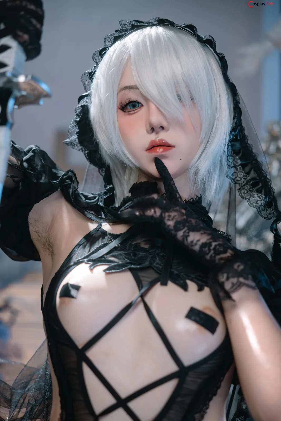 axunkaOri cosplay 2B Black Bride 14
